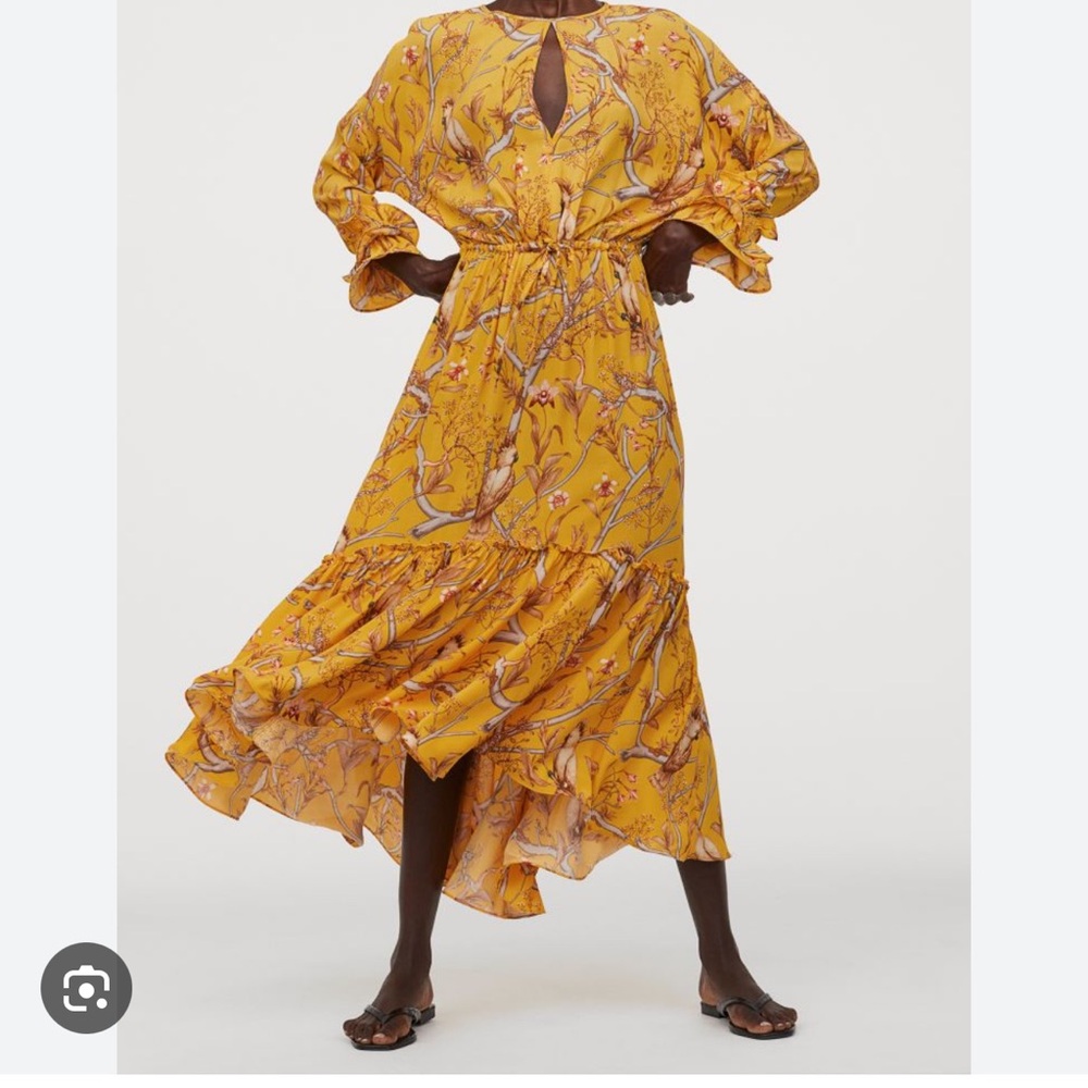 Johanna Ortiz x hm Yellow Floral maxi NWT size s